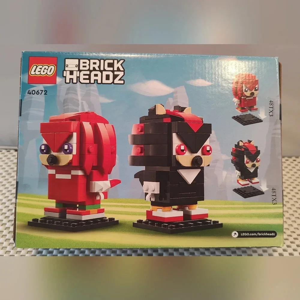 Lego Brick Headz 40672 Sonic The Hedgehog: Knuckles #220 & Shadow #219 NWT